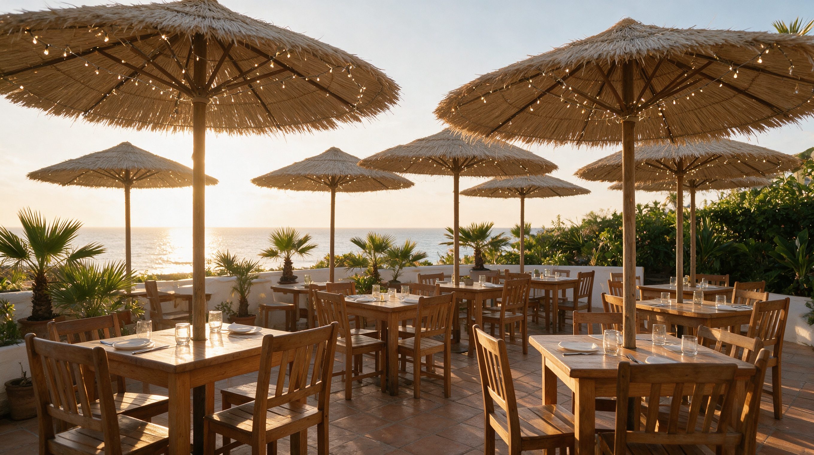 Ambiente del restaurante VITA CAMPARE junto al mar